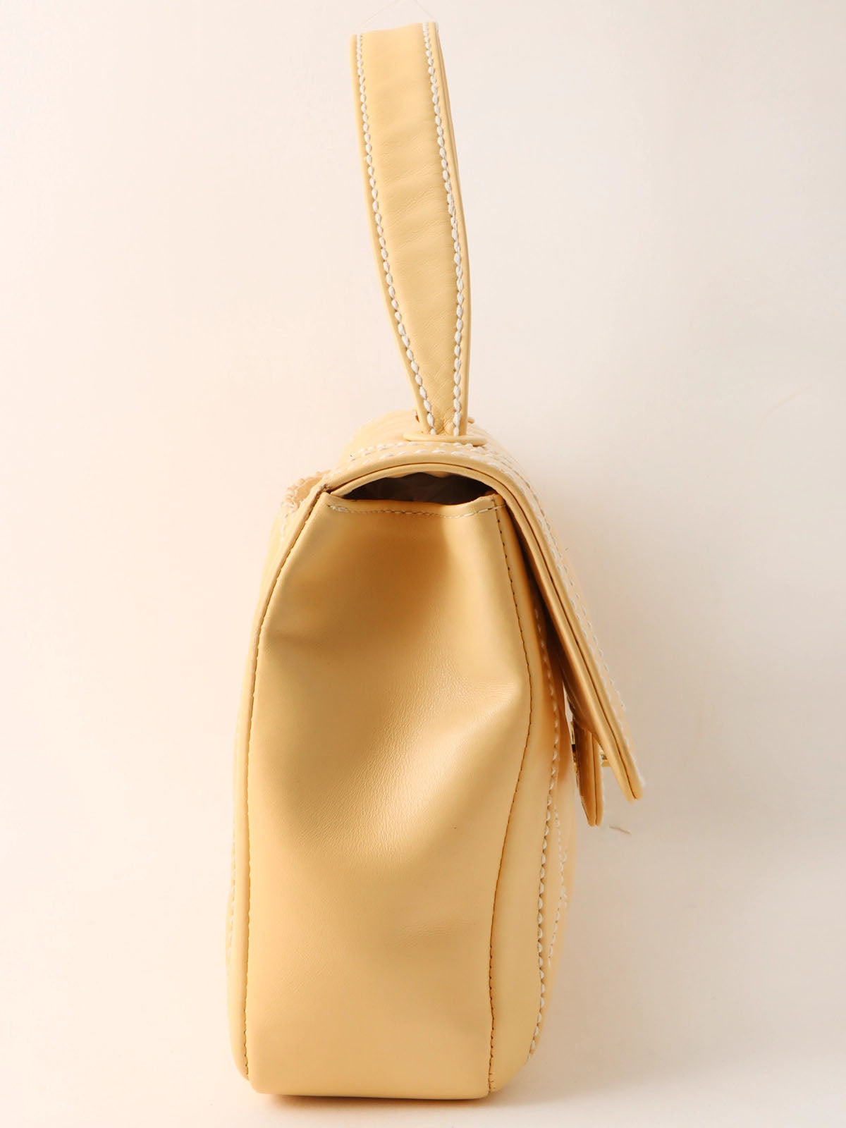 2004 Wild Stitch CC Turnlock Handbag, Cream