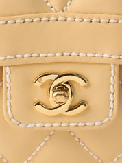 2004 Wild Stitch CC Turnlock Handbag, Cream