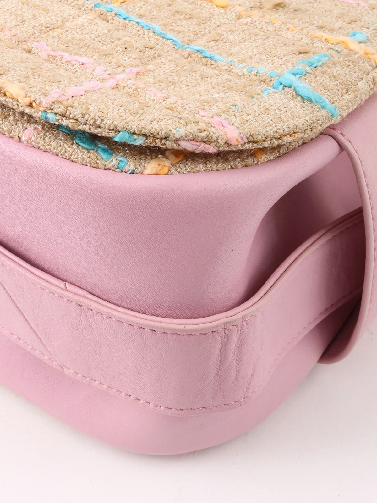 2.55 Tweed Quilted Shoulder Bag, Beige/Pink/Multi, circa 2000