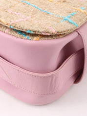 2.55 Tweed Quilted Shoulder Bag, Beige/Pink/Multi, circa 2000