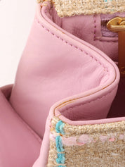 2.55 Tweed Quilted Shoulder Bag, Beige/Pink/Multi, circa 2000