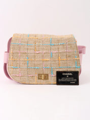 2.55 Tweed Quilted Shoulder Bag, Beige/Pink/Multi, circa 2000
