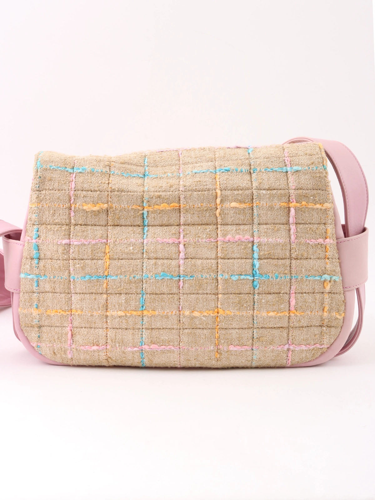 2.55 Tweed Quilted Shoulder Bag, Beige/Pink/Multi, circa 2000