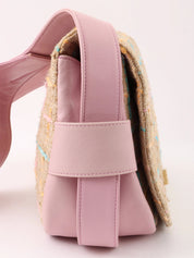 2.55 Tweed Quilted Shoulder Bag, Beige/Pink/Multi, circa 2000