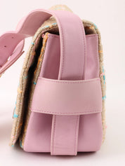 2.55 Tweed Quilted Shoulder Bag, Beige/Pink/Multi, circa 2000