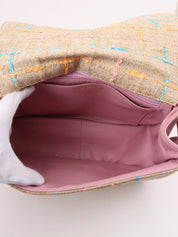 2.55 Tweed Quilted Shoulder Bag, Beige/Pink/Multi, circa 2000