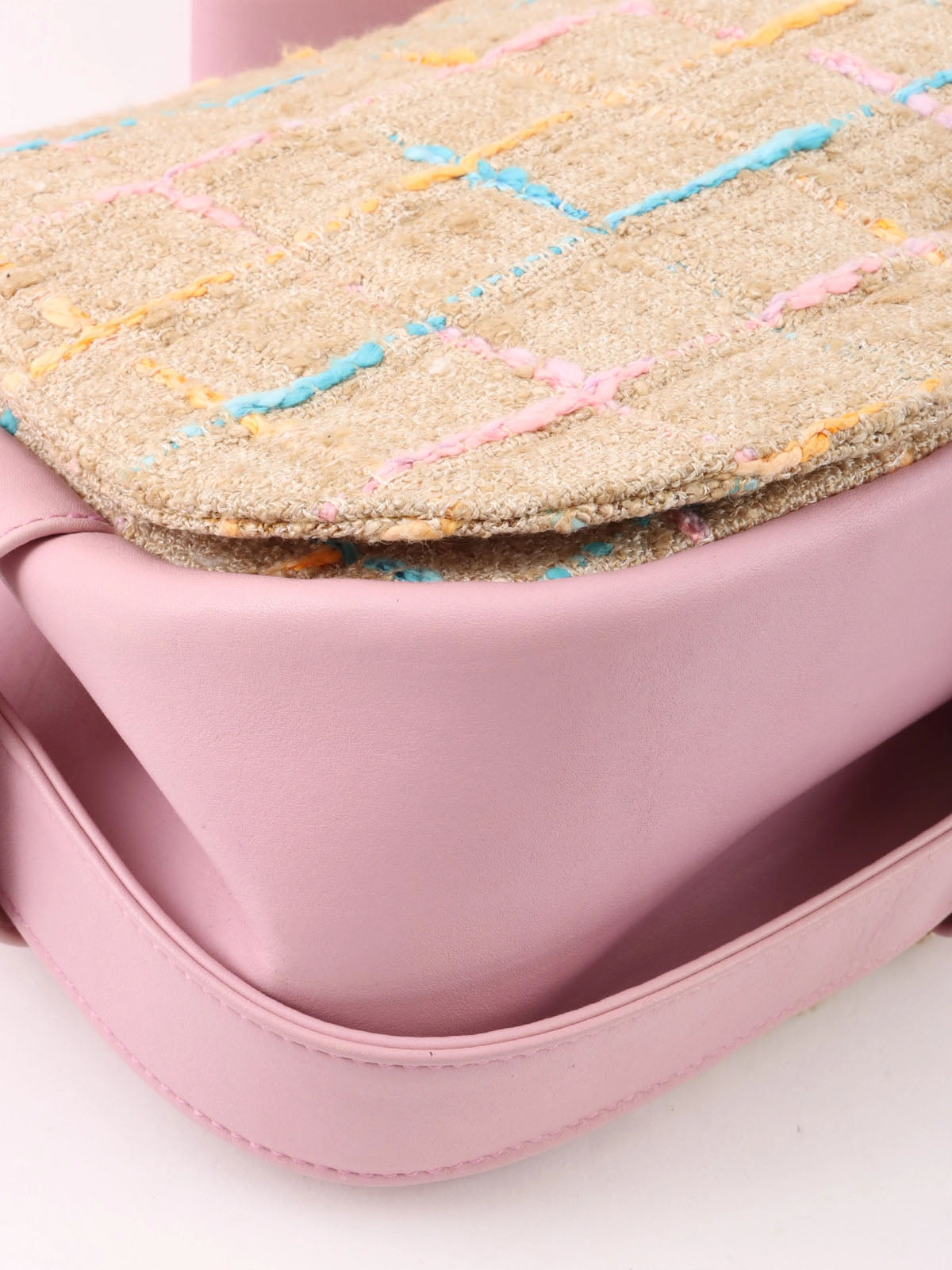 2.55 Tweed Quilted Shoulder Bag, Beige/Pink/Multi, circa 2000