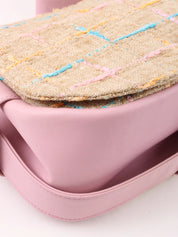 2.55 Tweed Quilted Shoulder Bag, Beige/Pink/Multi, circa 2000