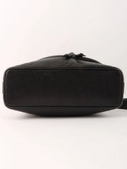 1997 Caviar Skin 6CC Mark Stitch Drawstring Shoulder Bag Black