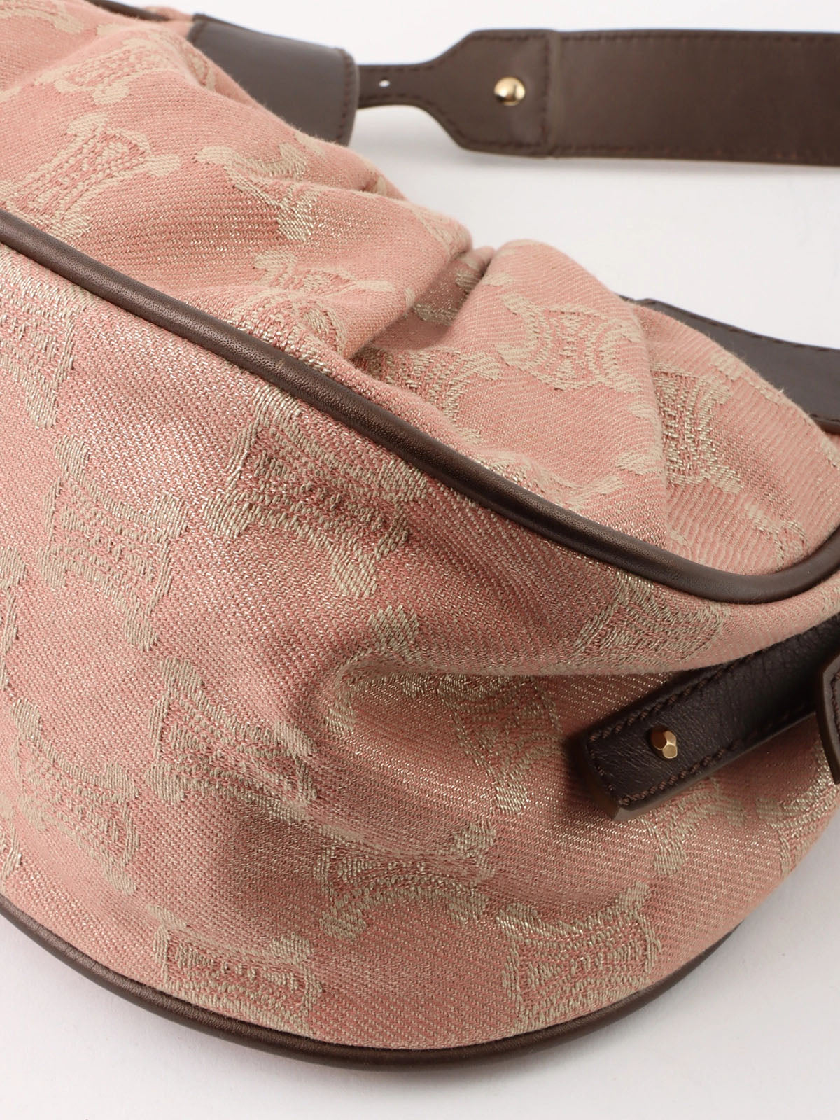 Paris Macadam Pattern Shoulder Bag in Pink/Brown