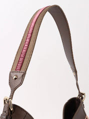 Paris Macadam Pattern Shoulder Bag in Pink/Brown