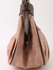 Paris Macadam Pattern Shoulder Bag in Pink/Brown