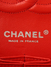 2007 Punched Leather CC Turnlock Chain Shoulder Bag in Red