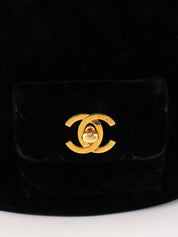 1995 Velvet Double CC Turnlock Backpack Mini Black