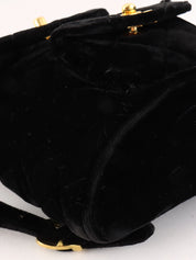 1995 Velvet Double CC Turnlock Backpack Mini Black