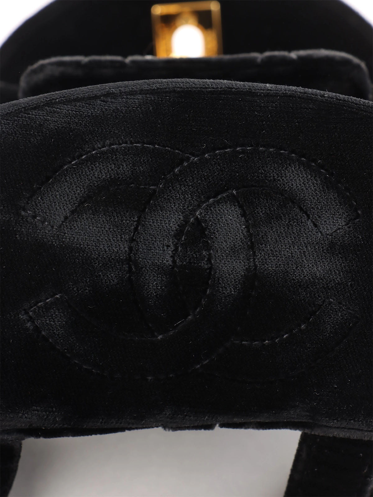 1995 Velvet Double CC Turnlock Backpack Mini Black