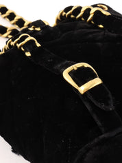 1995 Velvet Double CC Turnlock Backpack Mini Black