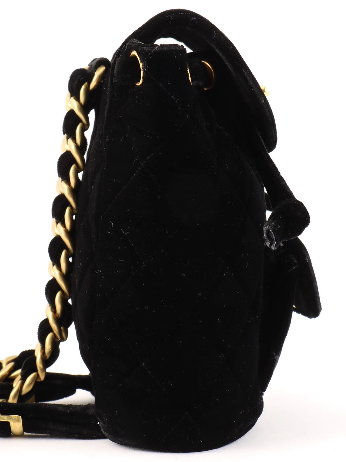 1995 Velvet Double CC Turnlock Backpack Mini Black