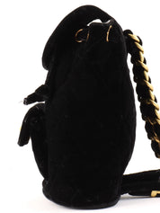 1995 Velvet Double CC Turnlock Backpack Mini Black