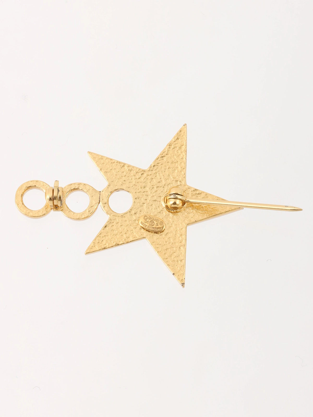 2001 COCO Star Brooch Black/Gold