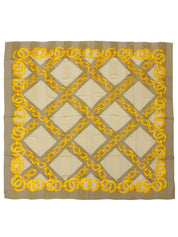Khaki Chain Pattern Scarf