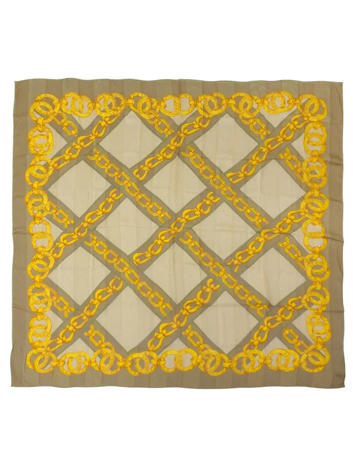 Khaki Chain Pattern Scarf