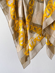 Khaki Chain Pattern Scarf