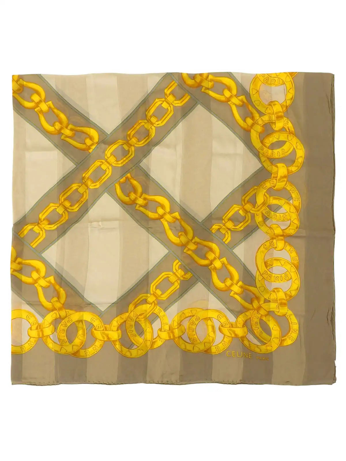 Khaki Chain Pattern Scarf