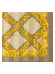 Khaki Chain Pattern Scarf