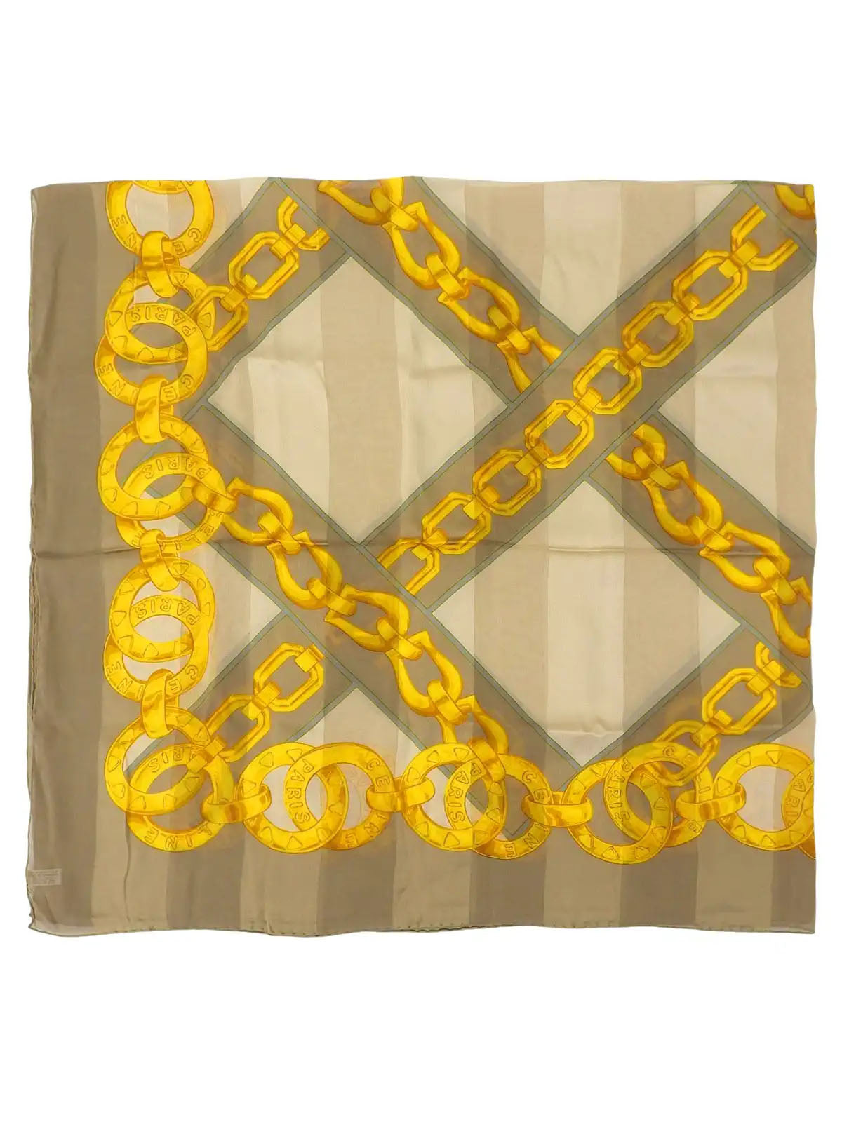Khaki Chain Pattern Scarf
