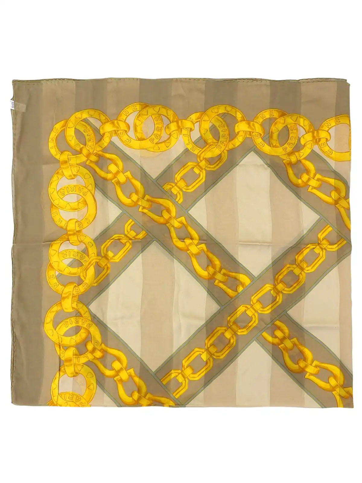 Khaki Chain Pattern Scarf