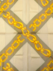Khaki Chain Pattern Scarf