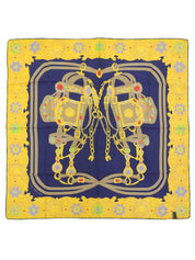 Jewelry Pattern Scarf Navy/Gold