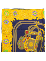 Jewelry Pattern Scarf Navy/Gold