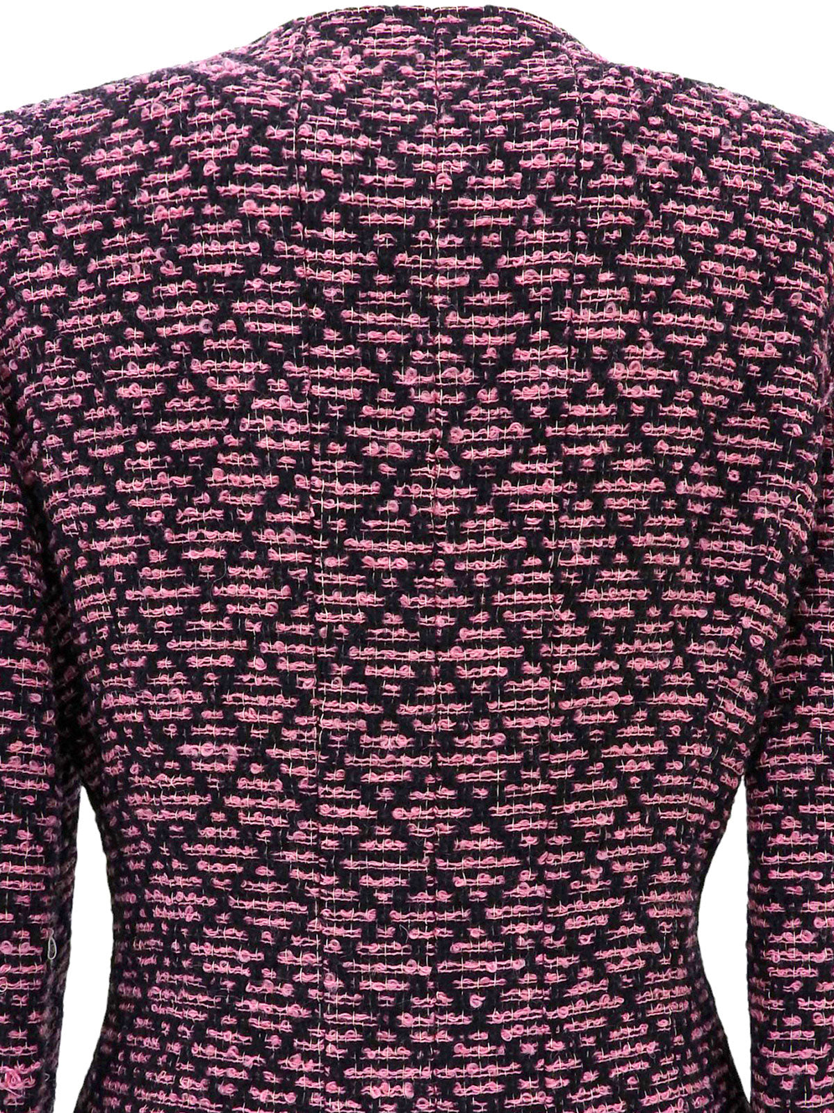 ツイードCCマークジャケット ブラック/ピンク