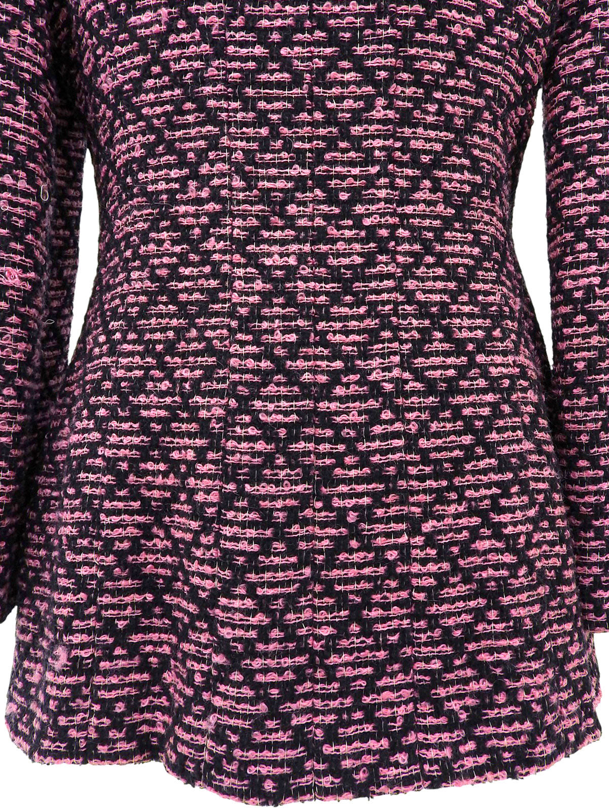 ツイードCCマークジャケット　ブラック／ピンク