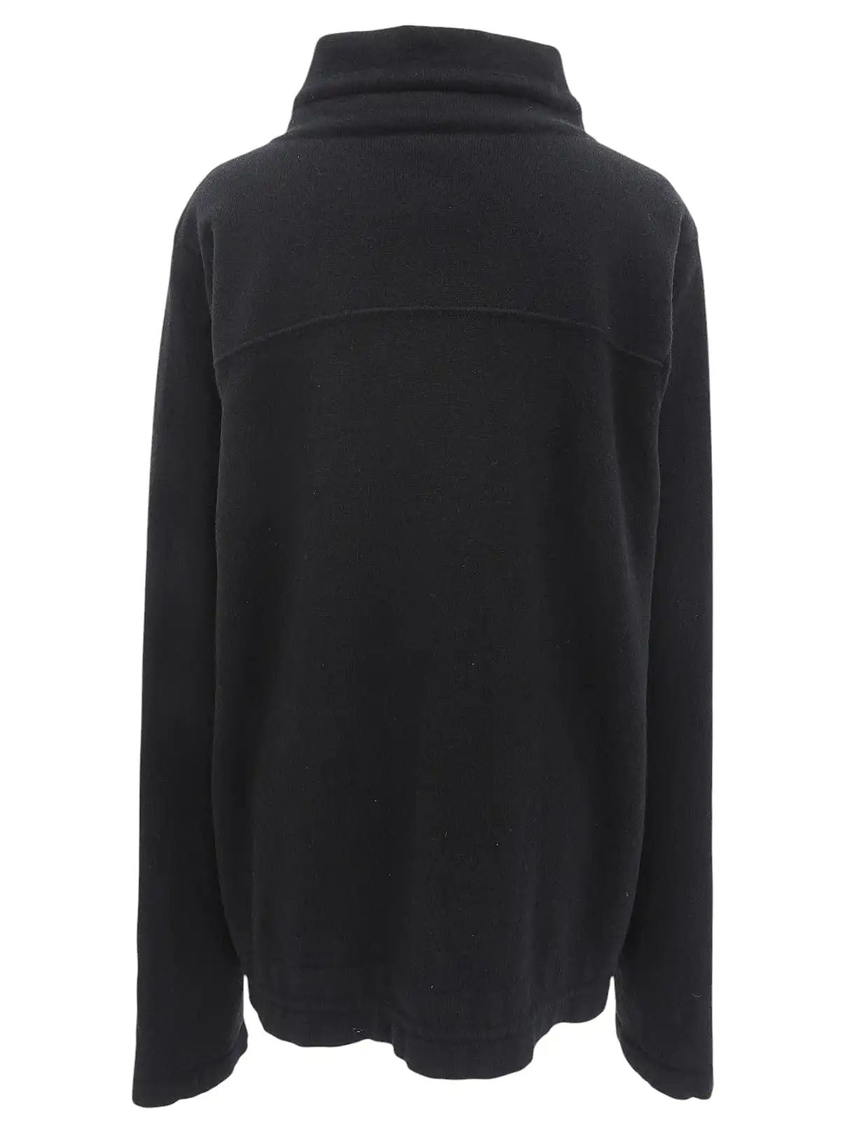 Cashmere CC Mark Zip-Up Cardigan in Black
