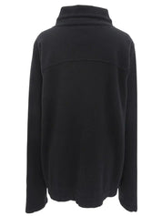 Cashmere CC Mark Zip-Up Cardigan in Black