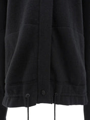 Cashmere CC Mark Zip-Up Cardigan in Black