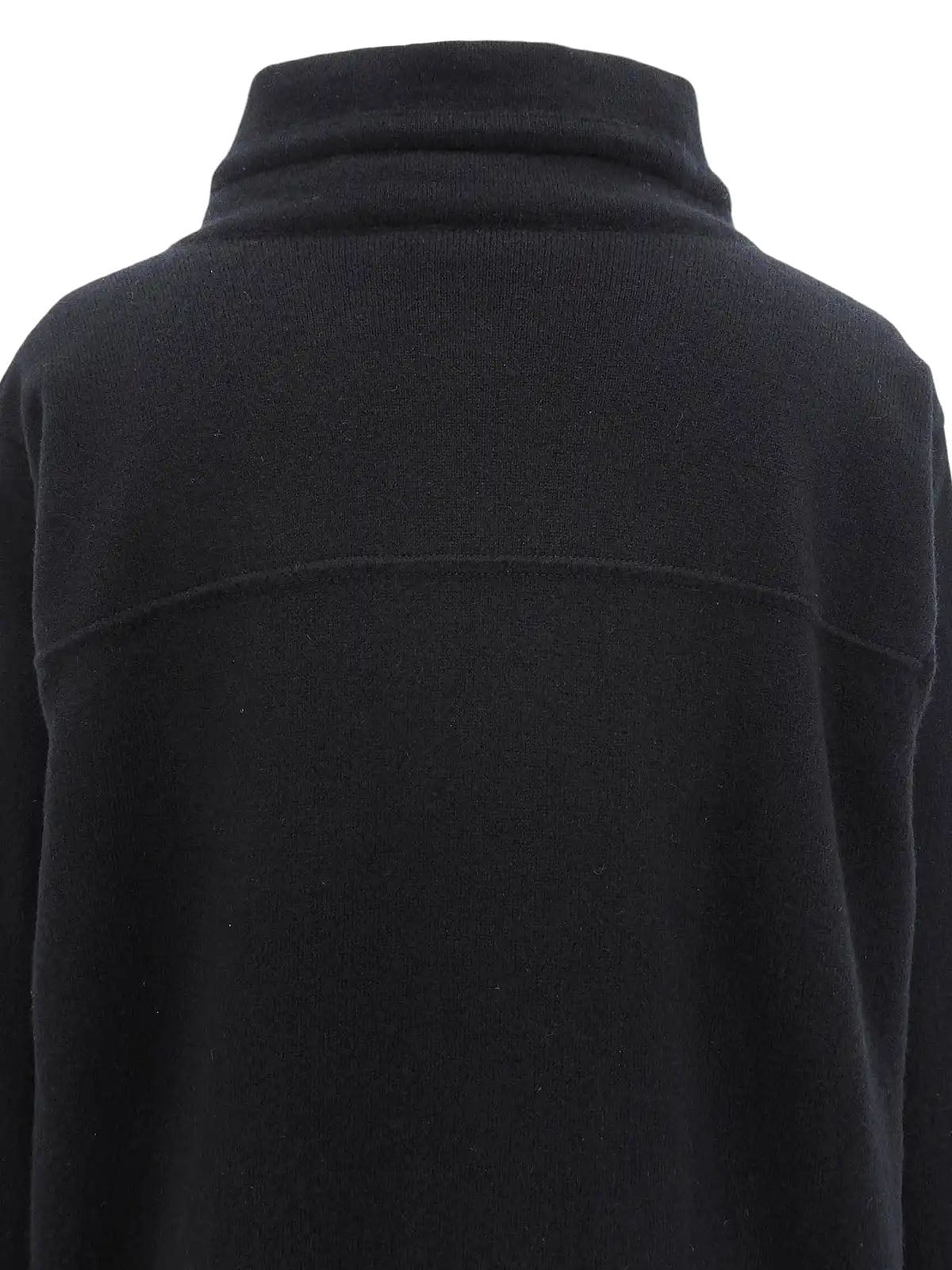 Cashmere CC Mark Zip-Up Cardigan in Black