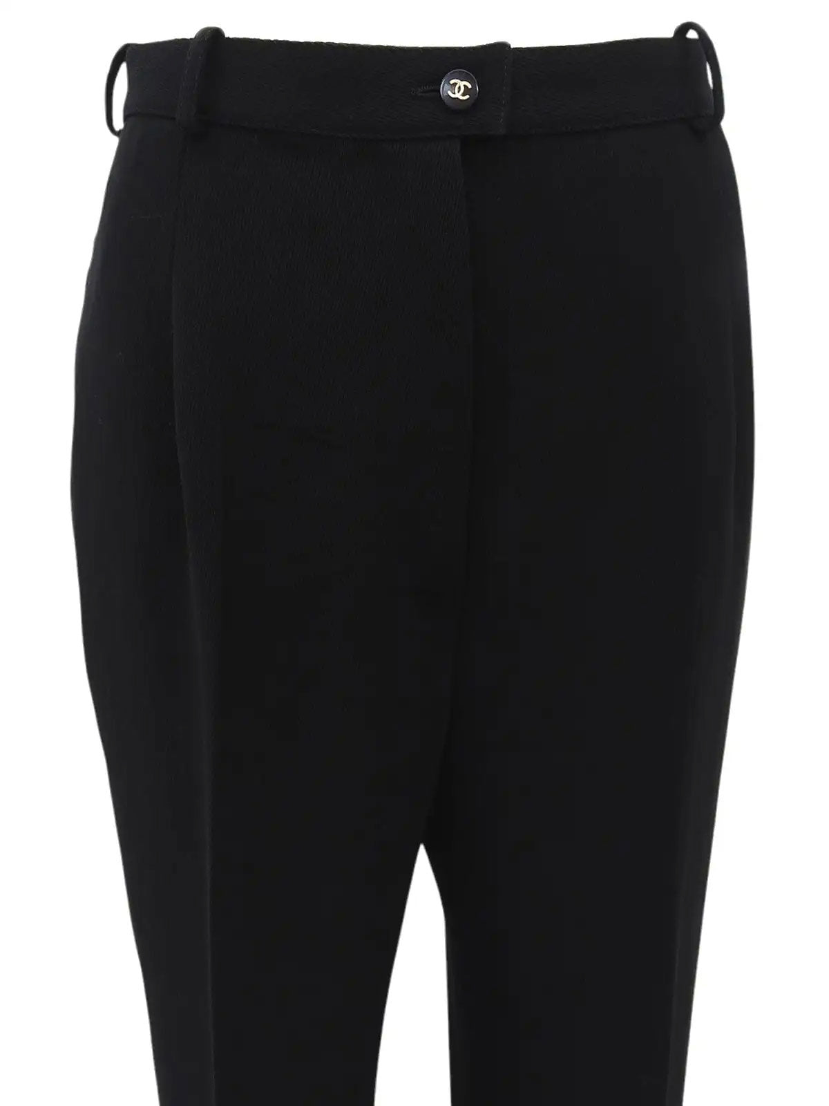 サイドロゴCCマークボタンパンツ　ブラック