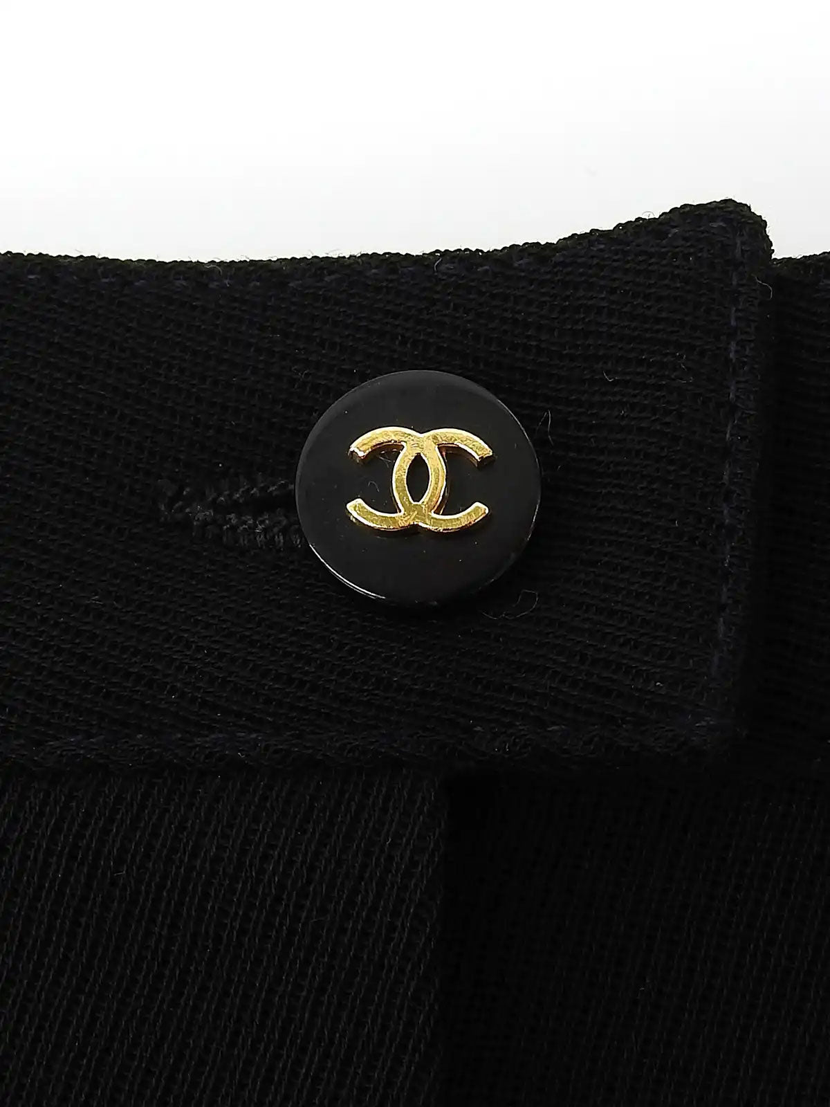 サイドロゴCCマークボタンパンツ　ブラック