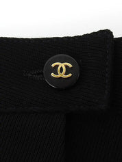 サイドロゴCCマークボタンパンツ　ブラック