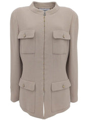 1996 CC mark button jacket, beige