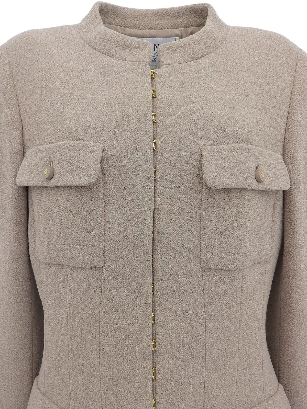 1996 CC mark button jacket, beige