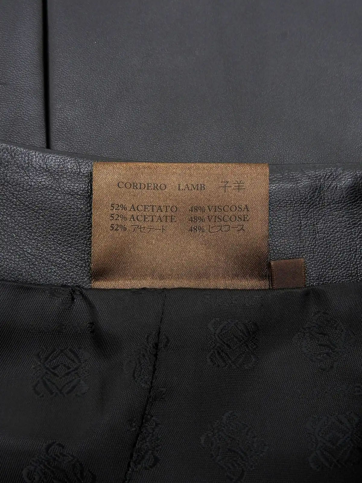 Leather Box Pleated Skirt in Black