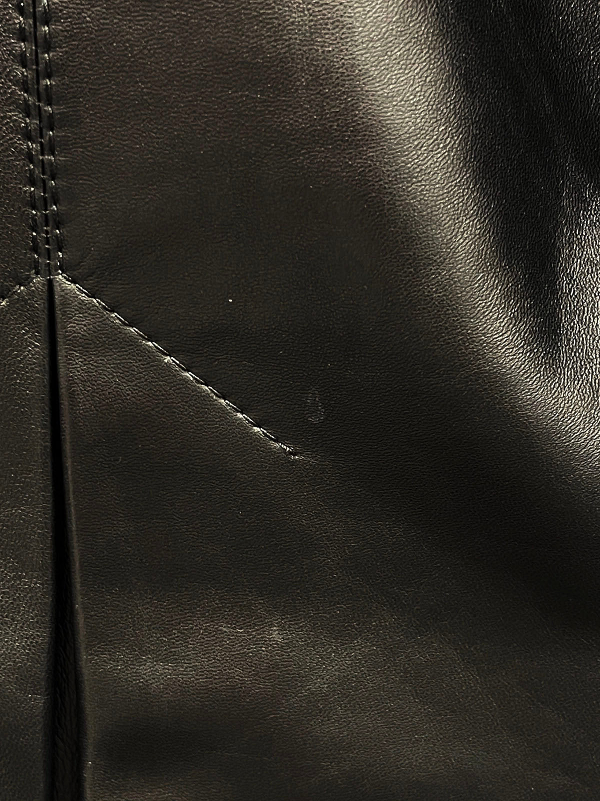 Leather Box Pleated Skirt in Black