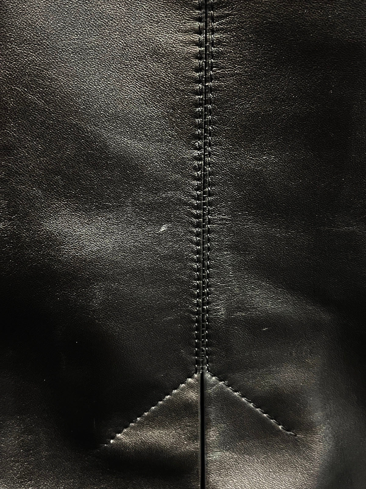 レザーボックスプリーツスカート　ブラック