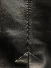 レザーボックスプリーツスカート　ブラック