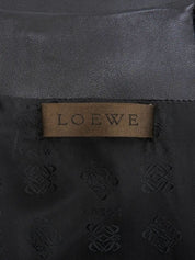 Leather Box Pleated Skirt in Black